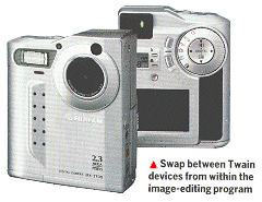 Swap between Twain devices from within the image-editing program