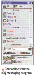 Chat online with the ICQ messaging program