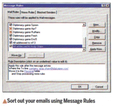 Sort out your emails using Message Rules