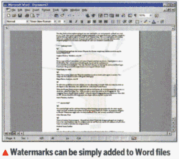 Watermarks can be simply added to Word files