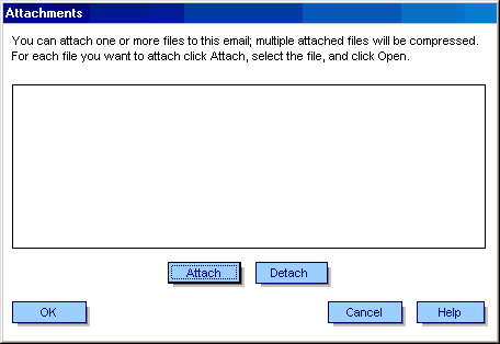 AOL’s       attachment dialogue,which allows multiple files to be attached and uses compression.